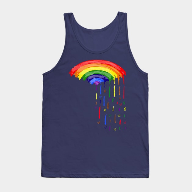 Love rainbow rain Tank Top by CindyS